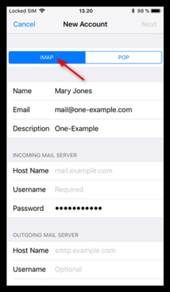 IMAP iPhone 11 (iOS) Email Set-up Instructions 