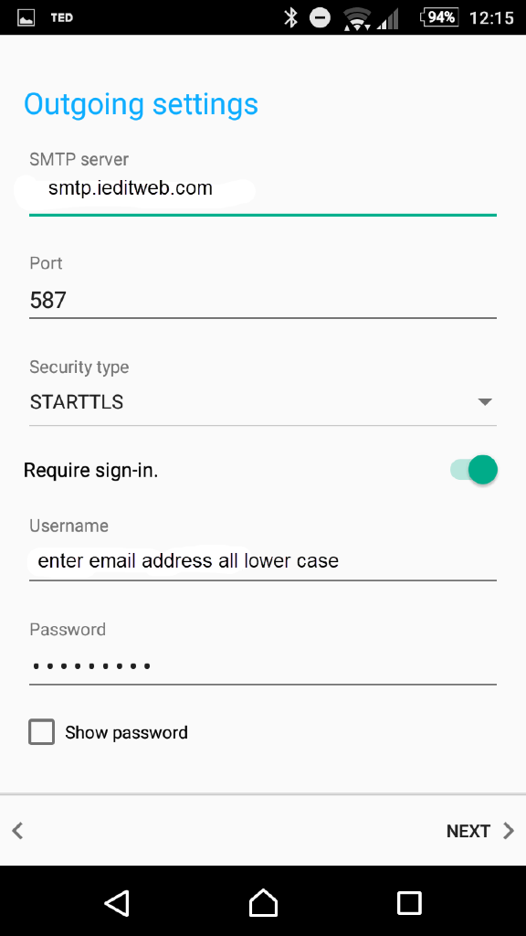 Android POP Email Set-up Instructions by iEditWeb.com