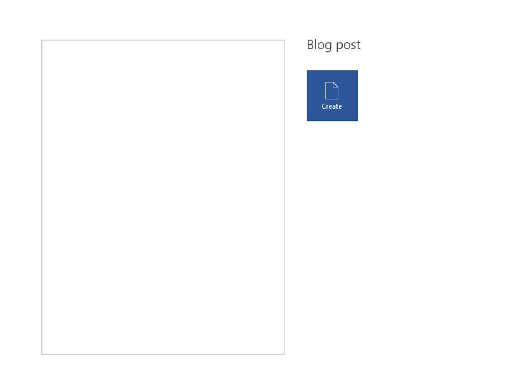 Blog Post Create
